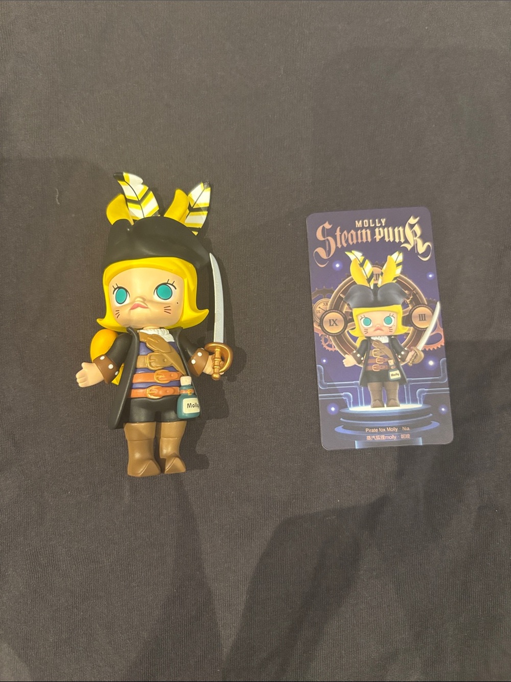 Molly Steampunk Pirate Doll - Yellow & Black